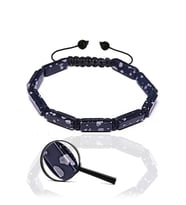 Sertifikalı Karlı Obsidyen Taşı Doğal Taş Bileklik (Çok Renkli)