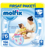 Molfix Bebek Bezi 6 Beden Fırsat Paketi 39x4 156 Adet