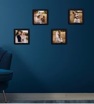 Kişiye Özel 4 Adet 8,5x8.5 Sök Tak Fotoğraflı Siyah Çerçeve