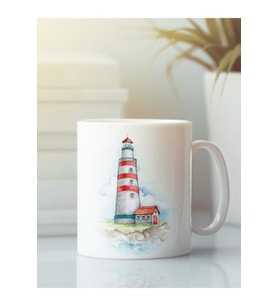Beyaz Kupa Bardak Deniz Feneri