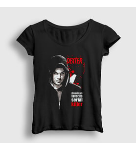 Presmono Kadın Siyah Killer Dexter T-Shirt 188591tt
