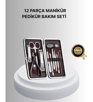 Northcity Profesyonel Tırnak Bakım Seti Çelik Aletli Şık Deri Çantalı