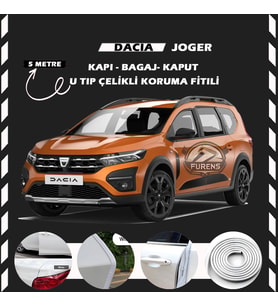 Dacia Joger Oto Araç Kapı Koruma Fitili 5metre Parlak Beyaz Renk