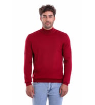 Hatemoğlu Bordo Regular Fit %100 Pamuk Yarım Balıkçı Triko Kazak