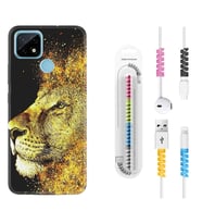 Realme C11 C21 C21Y C25Y C11 2021 Kılıf Kablo Koruma Spiral Silikon Leon 1323