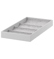 Raf İçi Bölmeli Ünite Açık Gri Ölçü 25x53x5Cm MeridyenDukkan Takı-Gözlük-Saat Düzenleme Kutusu Yumuşak Keçe 