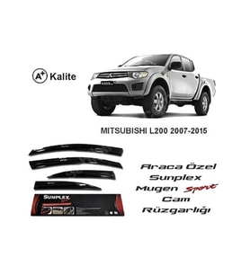 Mitsubishi L200 Mugen Cam Rüzgarlığı 2008-2016 arası 4'lü Sunplex (Beyaz)