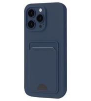 iPhone 16 Pro Kılıf Kelvin Kartvizitli Silikon - Lacivert