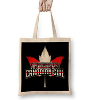You Don t Scare Me I m Married To A Canadian Girl Bez Çanta Uzun Saplı