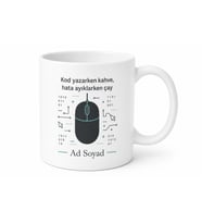 İsimli Mouse Desenli IT Uzmanı Kupası Özel Tasarım Baskılı Hediye Bardak