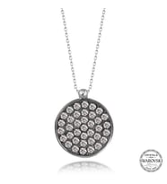 Swarovski Crystal Taşlı Yuvarlak Gümüş Kadın Kolye
