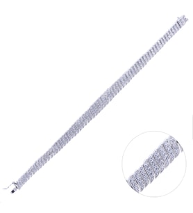 Nusnus Gümüş Kadın Bileklik (ZRK 2160) Taşlı Su Yolu Model 24.3 gr
