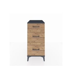Kronos Komodin 3 Çekmeceli 44x59x96 Antrasit-Çam