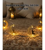 Ramazan Ay Işığı Secde Eden Adam Silüetli LED Peri Işığı