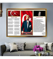Altın Çerçeveli dekoratif tablo a1553 (Gold)