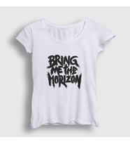 Presmono Kadın Beyaz Bring Me The Horizon T-Shirt 20704tt (Beyaz)