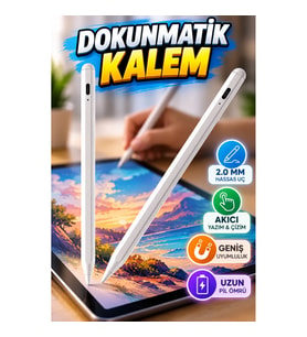 Dokunmatik Kalem Tablet Kalemi 2.0 mm Uçlu Çizim ve Not Alma Stylus Kalem