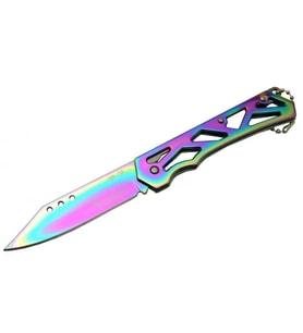 Alaska SDR-13X Gökkuşağı Çakı 17 cm Manuel, Kemerlikli (Çok Renkli)