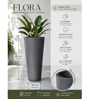FLORA - BETON GÖRÜNÜML DEKORATİF SAKSI