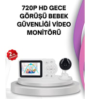 Gece Görüşlü Bebek Kamerası Ninni Alarm Özellikli