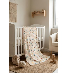 Araba Desenli Soft Touch Termal Bebek Battaniyesi CBT0002 (Çok Renkli)