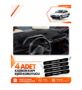 MITSUBISHI LANCER (1987-1991) Uyumlu Ön Torpido Koruma Kılıfı Halısı - Siyah