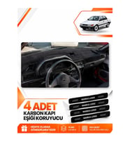 MITSUBISHI LANCER (1987-1991) Uyumlu Ön Torpido Koruma Kılıfı Halısı - Siyah