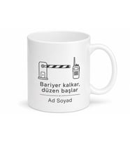 Otopark Görevlisi Bilet Kesen Bariyer Açan Telsiz Sesi Kupa Bardak Hediye