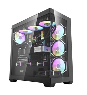 darkFlash DS900-B 650W 80+ Power Supply 4-12cm ARGB Fan Siyah Kasa