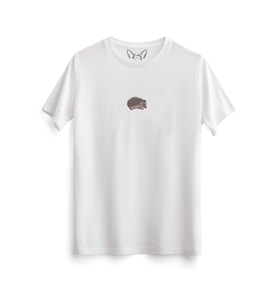  Animal Kirpi Dijital Baskılı Çocuk Beyaz Tshirt