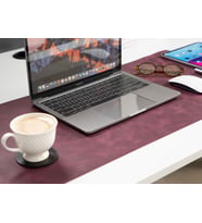 Kişiye Özel Hakiki Full Grain Deri Masa Matı 37x80 cm El Yapımı Ofis Sümeni ve Mouse Pad