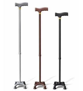 Metal 4 Ayaklı Ayarlanabilir Destek Bastonu - T Saplı Alk5488