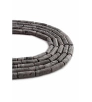 Jasper Doğal Taş Parlak Gri Silindir Kesim 4x13mm Dizi [AA]