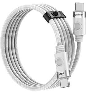 60W 3A PD Type-C to Type-C Hızlı Şarj ve Data Kablosu Beyaz 1 Metre