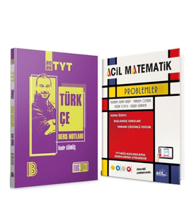 Benim Hocam TYT Türkçe Video Ders Notları ve Acil Problemler Soru Bankası 2 Kitap Set