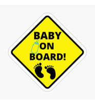 Baby On Board Arabada bebek var Oto Sticker Etiket 19CM md12