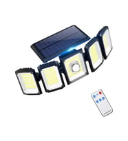 Güneş Enerjili ve 3 metre Kablolu 300 Led Kanatlı 3 Mod Işık Bahçe-Villa-Sokak Aydınlatması