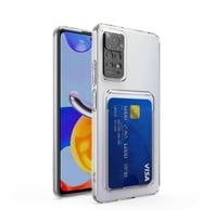 Coverzone Xiaomi Redmi Note 11 ile Uyumlu Kartl?kl? ?effaf Kamera Koruma Y�kseltisi Z-Serta Silikon Anti-?ok �zellikli K�?eleri Airbag ?effaf Telefon K?l?f?