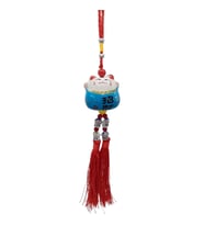 Feng Shui Maneki Neko Şans Kedisi Mavi No.4 (Karışık)