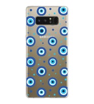 PrintiFy Samsung Galaxy Note 8 ile Uyumlu 1mm Slim Fit Nazar Boncuğu 1 Baskılı Şeffaf  Kılıf