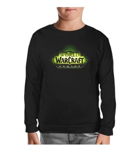 World of Warcraft - Legion Logo Siyah Çocuk Sweatshirt