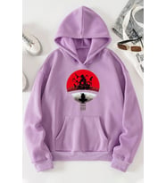 Unisex Itachi Uchiha Baskılı Sweatshirt (Lila)