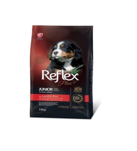 Reflex Plus Junior Kuzu Etli Pirinçli Büyük Irk Yavru Köpek Maması 18 Kg (Kahverengi)