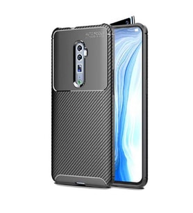 Oppo Reno 10X Zoom Kılıf Esnek Soft Karbon Tasarım Legion Serisi (Siyah)