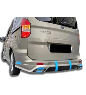 Ford Tourneo Courier Egzoz Görünümlü Arka Ek Mat Siyah Plastik