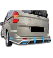 Ford Tourneo Courier Egzoz Görünümlü Arka Ek Mat Siyah Plastik