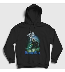 Presmono Unisex Siyah High Hammerfall Kapüşonlu Sweatshirt 465031tt
