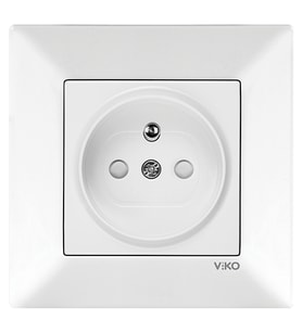 VİKO Karre-Meridian Beyaz Ups Priz Çocuk Korumalı (Çerçevesiz) VİKO