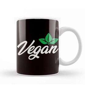 Vegan Vegetarian Veganism Animal Rights Meatless Food Veggie Kupa Bardak Porselen