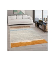 Rovigo Home Dijital Baskı Yıkanabilir Kaymaz Taban Salon Halısı RVG0604 (Sarı)